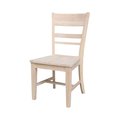 International Concepts Quincy Solid Wood Dining Chairs - Set of 2 - Unfinished CI-67P